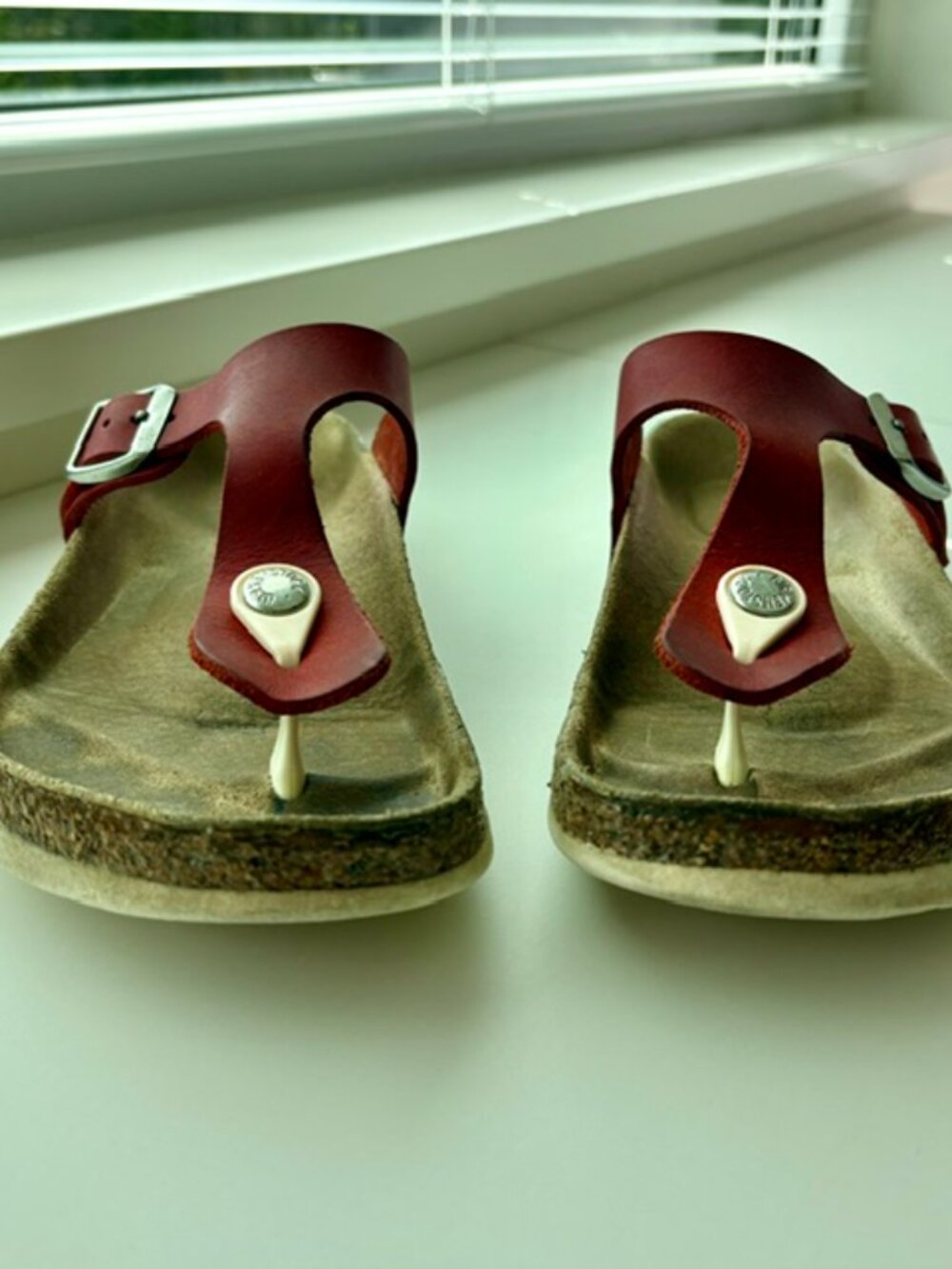 Birkenstock Gizeh Red Oiled Leather Sandals | EU 36 | Freshly Resealed Cork - Picture 7 of 7
